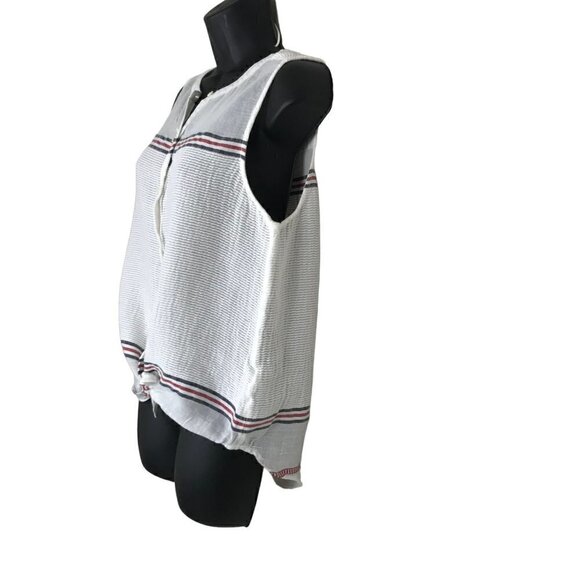 Lucky Brand Red White  & Blue Striped Sleeveless top Size M - Picture 4 of 8